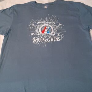 Buck Owens T-Shirt XL‎ I Might Look Like I'm Listen